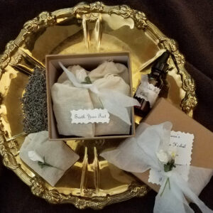 Comfrey Peppermint and Lavender Foot Soak with Lavender Foot Massage Oil duo